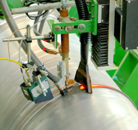 Oxford Sensors OSL Laser Tracking Sensor on OD Subarc Spiral Pipe Weld